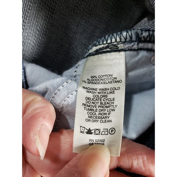 DKNY Jeans Size 4 Short Womens Blue Stretch Pants Mid Rise SOHO Flared NWT - Picture 6 of 16